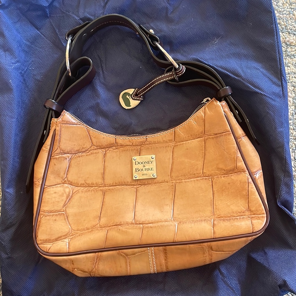 Dooney and Bourke HOBO Croc leather shoulder bag